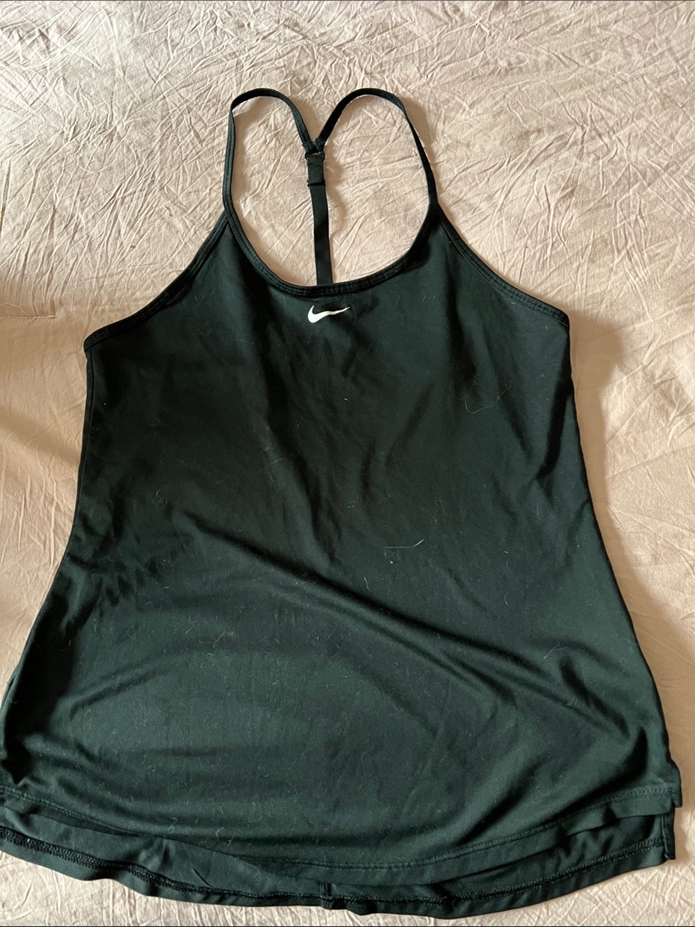 Nike Black Adjustable-Strap Racerback Tank